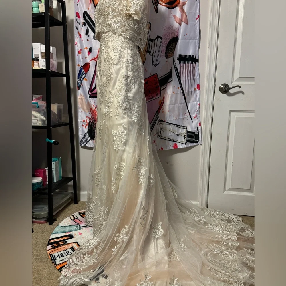 Maggie sottero embellished lace ivory wedding dress - Picture 7 of 11